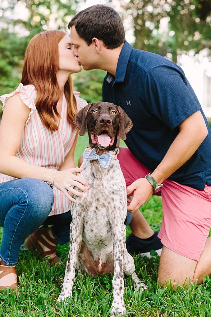 Downtown Charleston Engagement Session, Dog bow tie